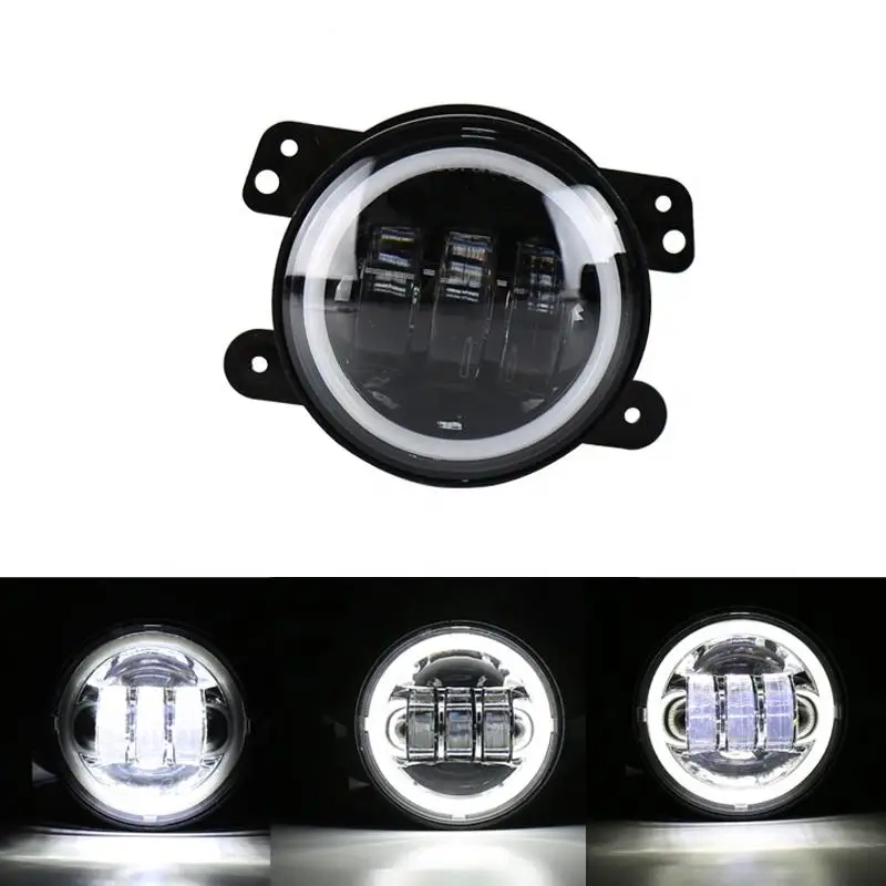 

2pcs/set 4 Inch Car RGB Fog Lights Dazzling Angel Eyes Off-road Vehicle Headlight Modified Car LED Headlights Universal Model