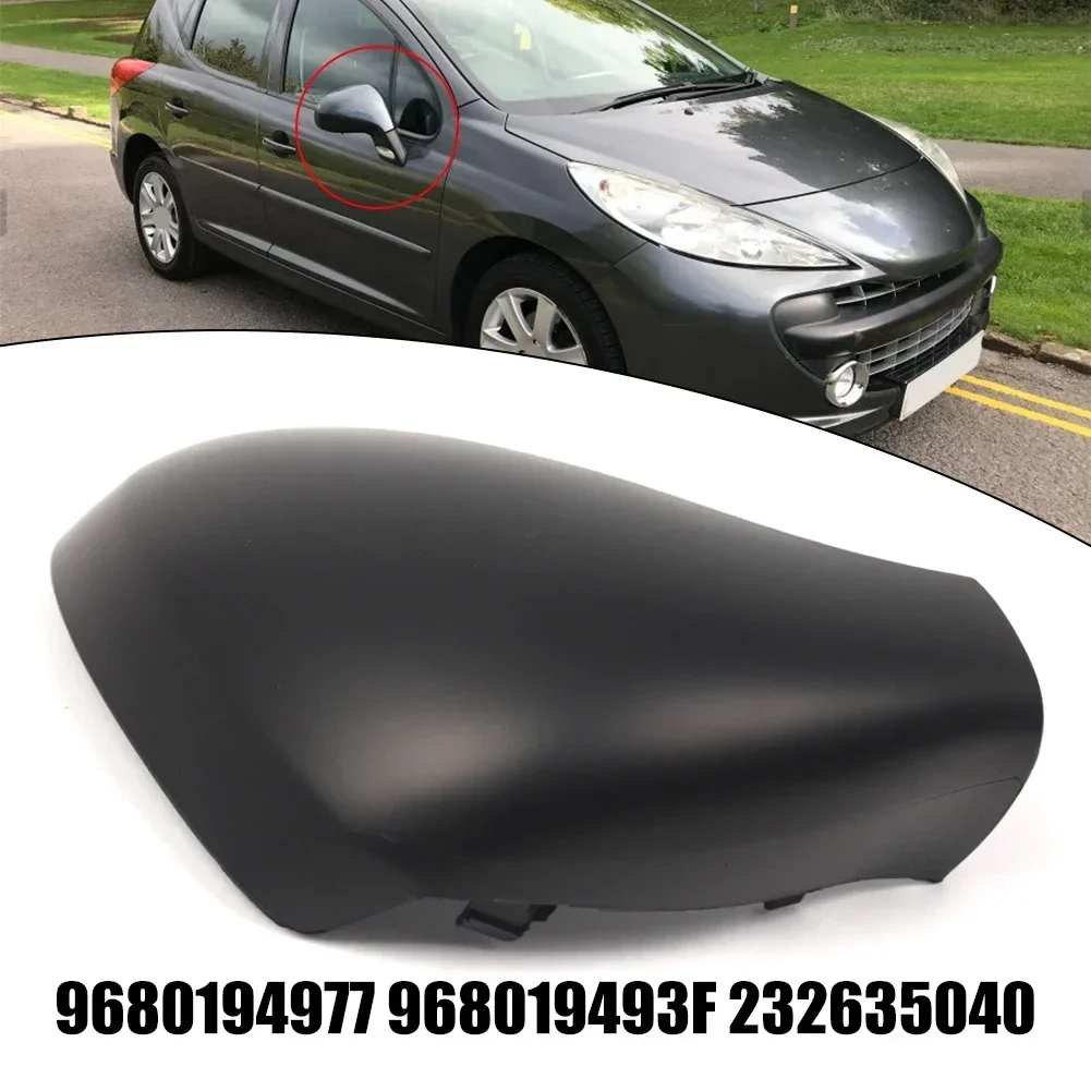 

00 Car Left Right Side Wing Mirror Cover Casing Primed Rearview Mirror Cover Cap For 207 06-15 9680194877 232635039