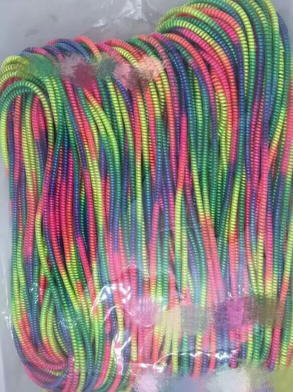 200X Rainbow Colors Spring Protective sleeve Mobile Tablet Spiral Cord Protector for Cell Phone iPhone Charger Earphone Cord