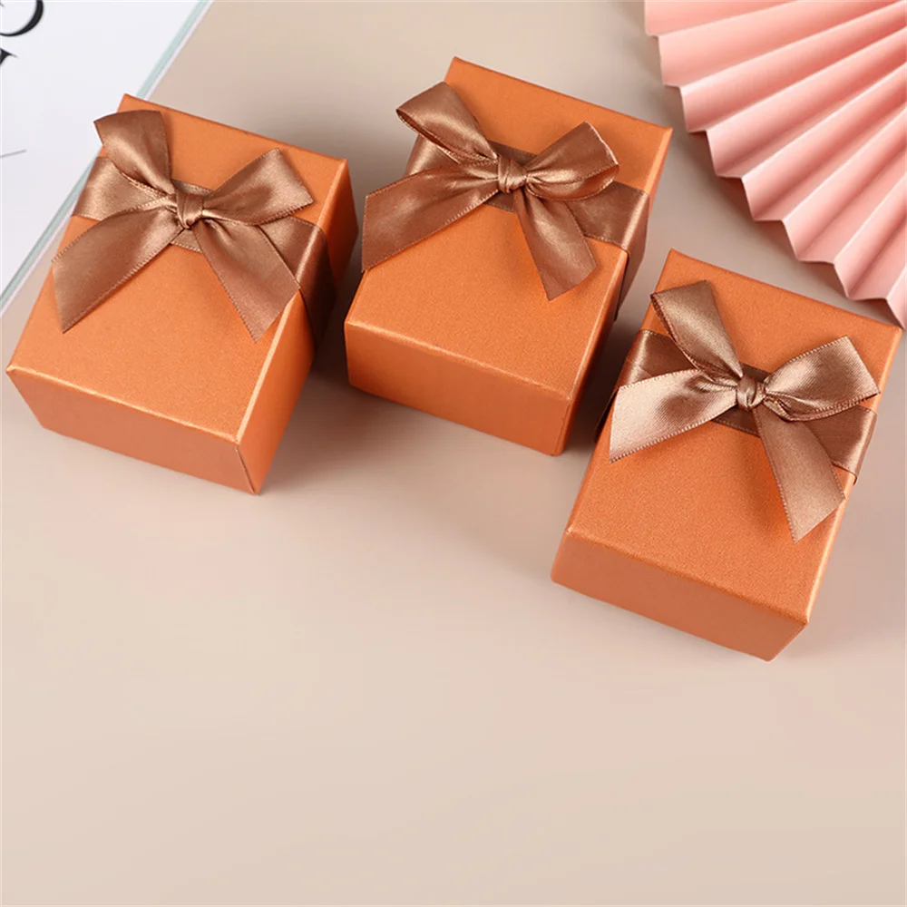 Rectangular Ribbon Bowtie Watch Box Jewelry Accessories Thickened Paper Storage Box Lipsticks Gift Packaging Boxes