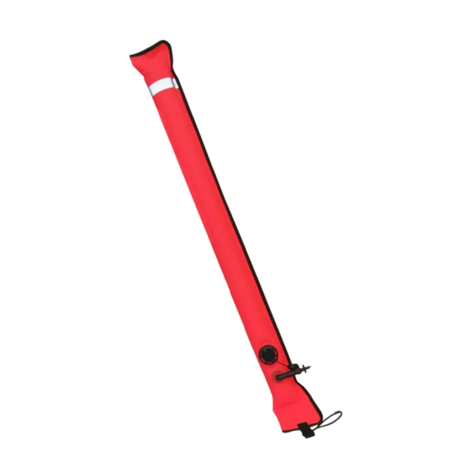 Professional Surface Marker Buoy Nylon Inflatable Scuba Signal Tube Lightweight Float with Reflective Strip for Diving and