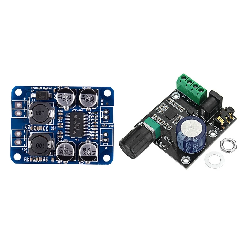 HFES DC 8-26V TPA3118 PBTL Mono Digital Amplifier Board With PAM8610 Dual Channel DC 12V Audio Stereo Amplifier Board