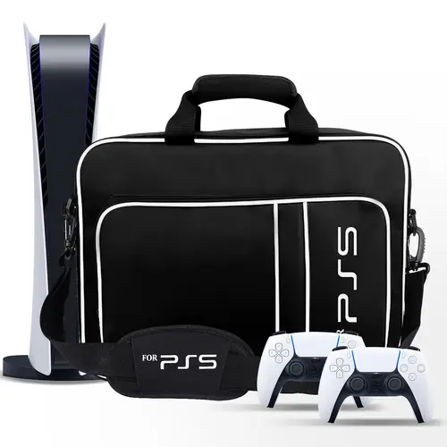 Para PS5 Estuche de viaje para PS5 Estuche protector Bolsa Adecuado para PS5 Disc/consola de edición digital, controladores, tarjetas de juego, auriculares