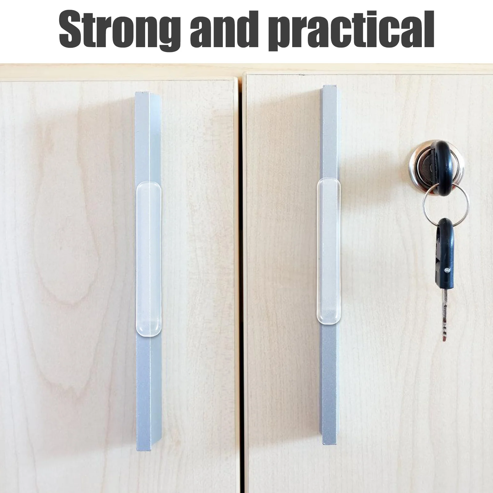 

50Pcs Clear Cabinet Door Bumper Self-Adhesive Transparent Anti-Collision Strip Invisible Door Handle Protector Pads Kitchen