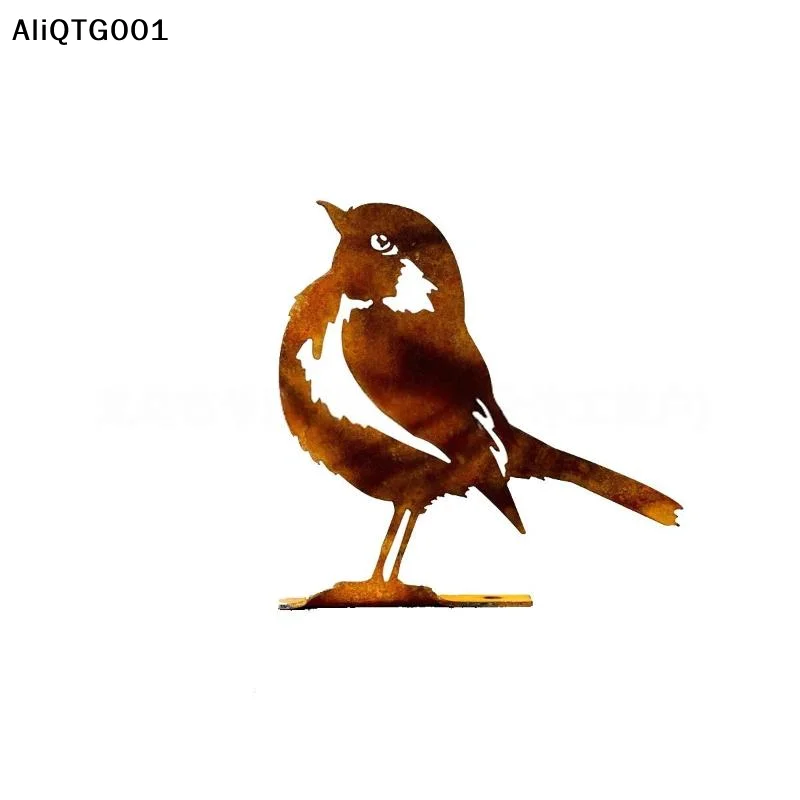 

Металлическое настенное украшение в виде птицы, цвет ржавчины, 1 шт., для сада, двора, уютного дома, в деревенском стиле, для наружного декора