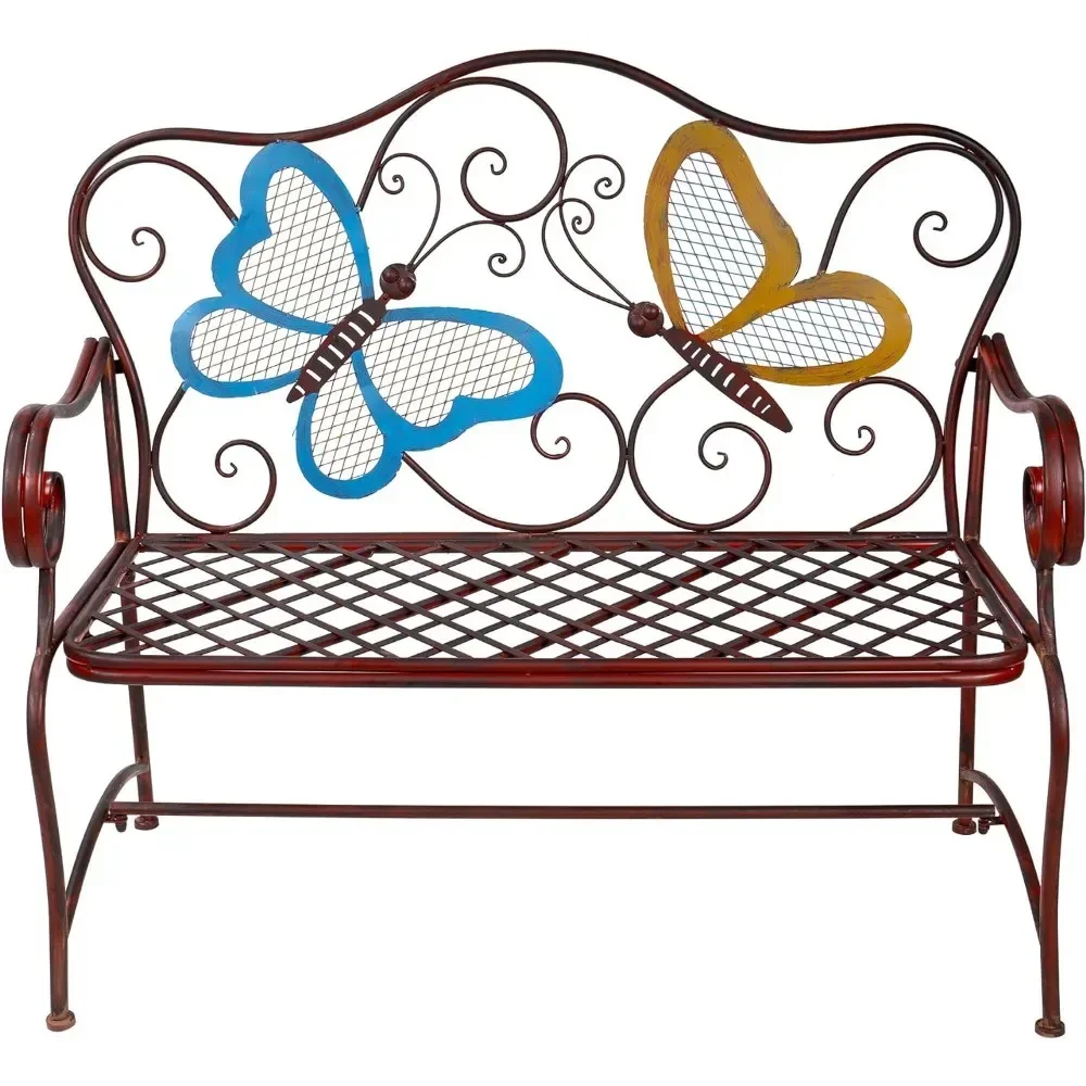 

45" x 23" Outdoor 2-Person Butterfly Garden Bench