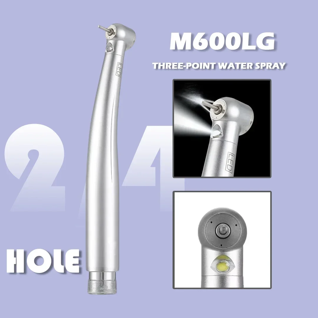 LED高速歯科用ハンドピース,標準ヘッド,プッシュボタン,3つの水スプレー,電子発電機,エアタービン,2穴,4穴,歯科用器具