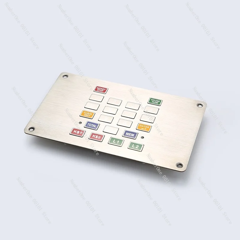 Industrial metal keyboard 21-key waterproof export tanker stainless steel self-service equipment mechanical password panel