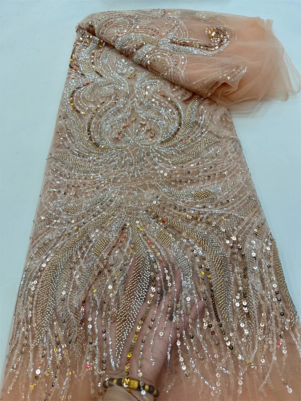 ผ้าลูกไม้ตาข่ายประดับลูกปัดหรูหรา ผ้าลูกไม้กำมะหยี่ ผ้าลูกไม้ไนจีเรีย ผ้าทูลล์แอฟริกัน 2025 ผ้าทูลล์ฝรั่งเศส ผ้าลูกไม้ตาข่ายประดับลูกปัดสำหรับชุดราตรีผู้หญิง