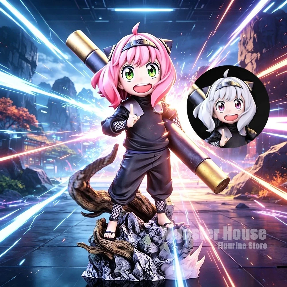 18,5cm/7,28 Zoll Anime-Figur Anya Forger Cosplay Sarutobi Hiruzen Actionfiguren PVC-Statue Sammlermodell Spielzeug Geschenke