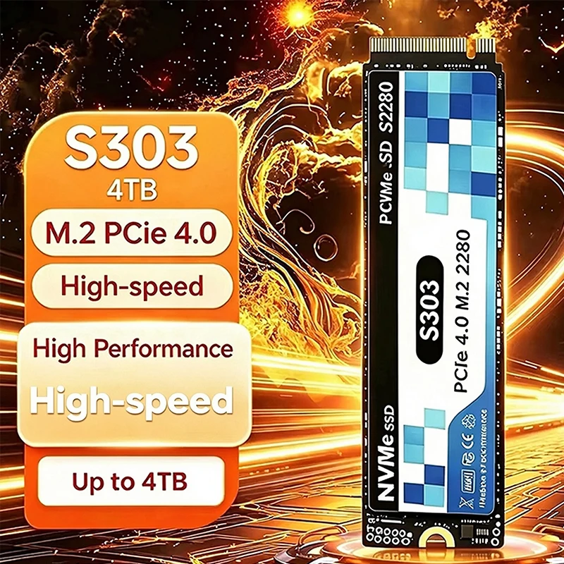 M.2 Nvme 4Tb Pcie 4.0 Ssd - 2026 Novo SSD M.2 S303 Original,