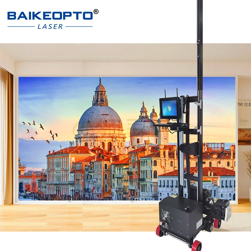 

Baikeopto 3D UV Ink High Quality Glass Wood Metal Ceramic Digital Wall Inkjet Printer