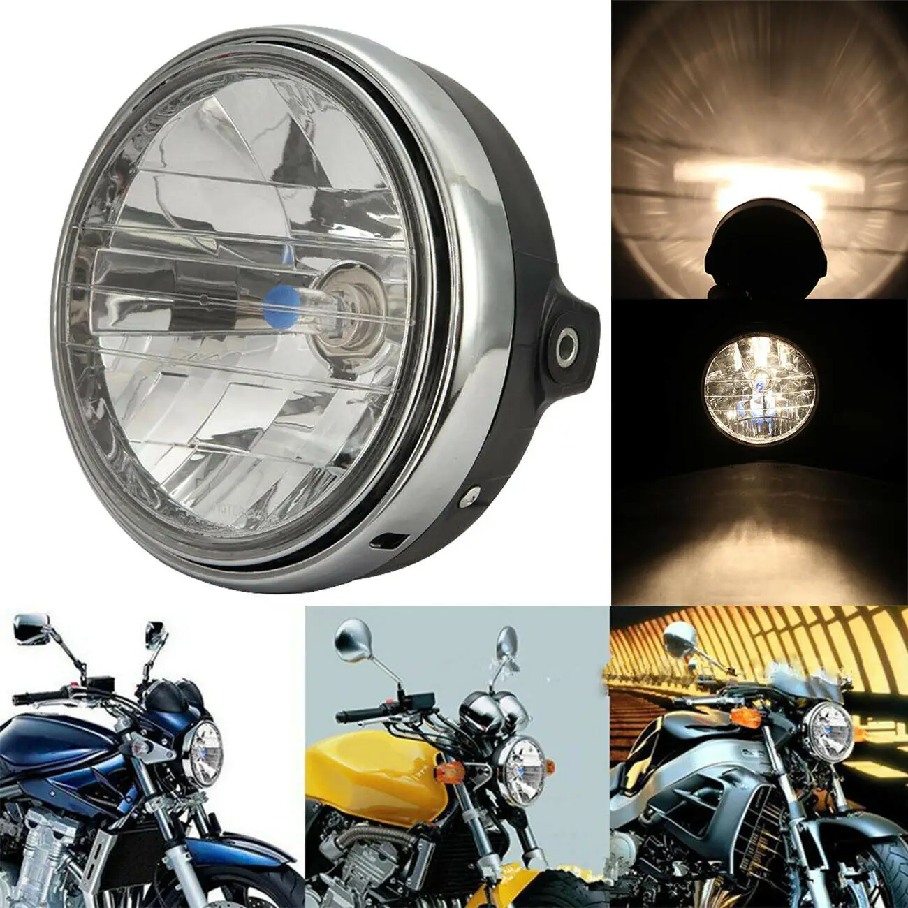 

Round Headlight Lamp For Honda CB400 CB500 CB1300 Hornet 250 CB600 CB900 VTEC VTR250