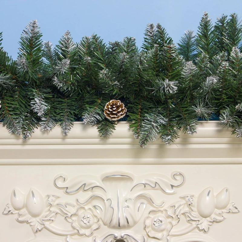 

Christmas Wreath Garland Artificial Pine Cones Xmas Tree Rattan Hanging Ornament Home Party Door Window Decoration