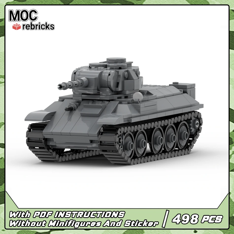 

Military Vehicles Series Soviet Medium T-34 (1943) Tank MOC Building Block DIY Model Collection Experts Puzzle Brick Toys Gifts