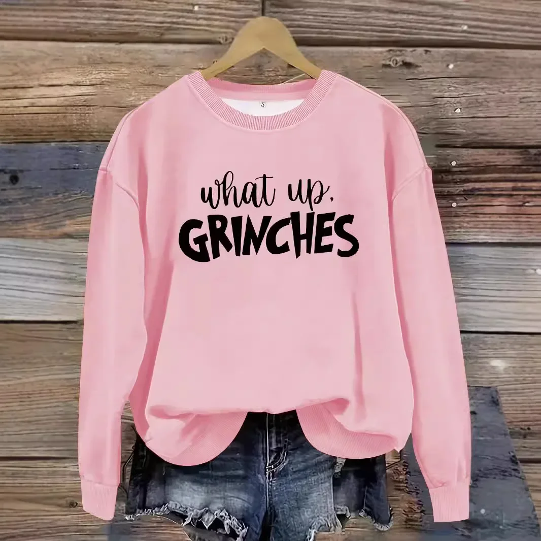 المرأة الخريف الشتاء غرينش المطبوعة القطن البلوز البلوز طاقم الرقبة ملابس عصرية من التجارة الإلكترونية عبر الحدود الأمازون