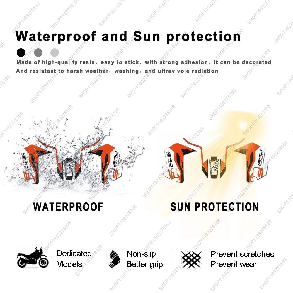 Motorcycle Accessories Mudguard Protection Sticker Waterproof Anti-scratch 3D resin Sticker For 1290 Super Adventure S 2017-2020 - Image 2