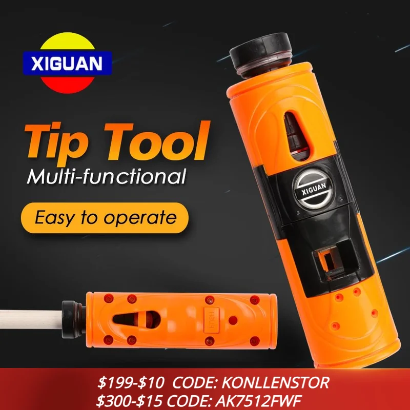 

Original XIGUAN Billiard Pool Training Tool Multi-functional Tip Repair Tool (Trimmer+Side Cutting+Ferrule Cutting) 11-14mm Tip