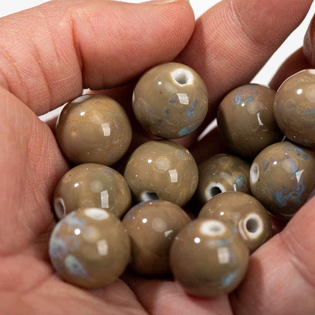 5 stücke handwerklich gefertigte 16mm Keramik perlen Hoch temperatur ofen Variationen hand gefertigte Schmuck komponenten tcz164