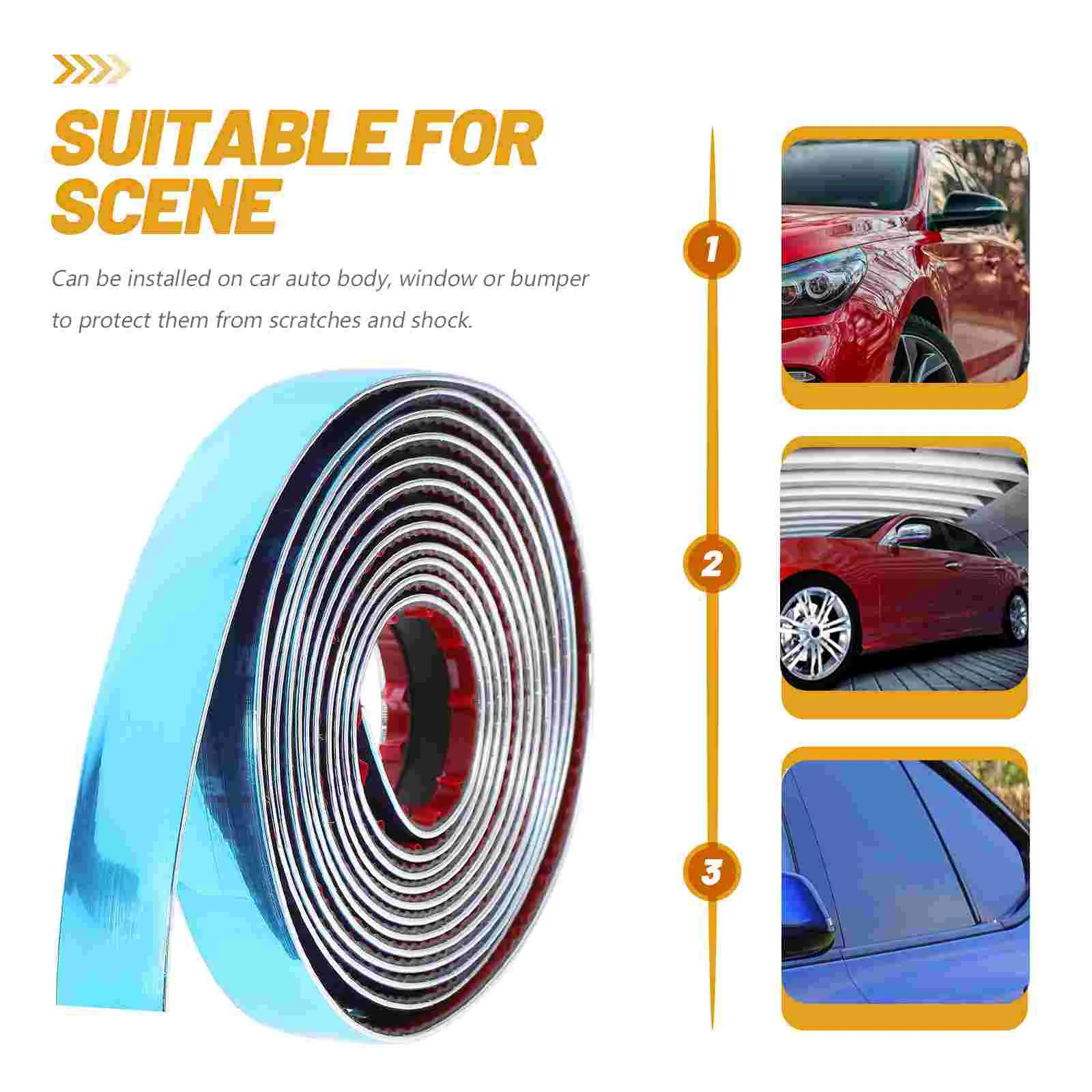 3 M*21mm DIY Car Decoration Trim Strip Moulding Universal SUV Auto Flexible Body