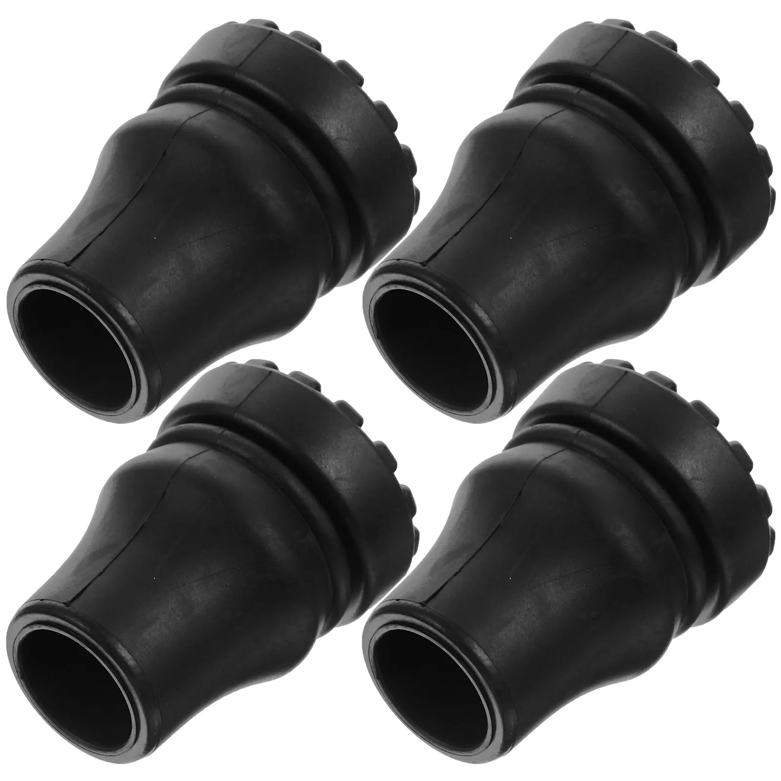 4Pcs Premium PVC Trekking Pole Tip Replacement Anti-Slip Crutch Foot Pad for Aluminum Wood Canes Hiking Walking Stick Pole Tips