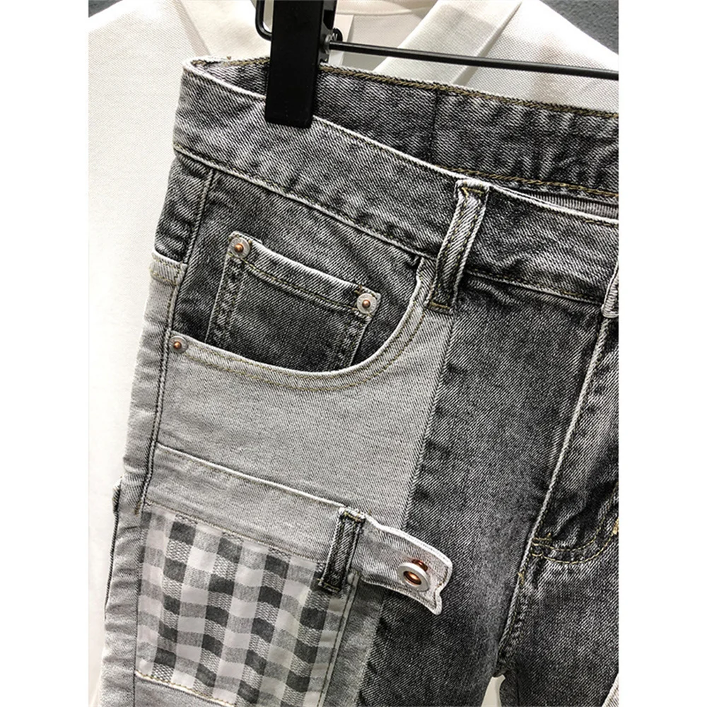 Fashion Brand Men Jeans Shorts Hole 2023Streetwear Harajuku Slim Straight Denim Shorts Summer Casual Baggy Ripped Jeans for men