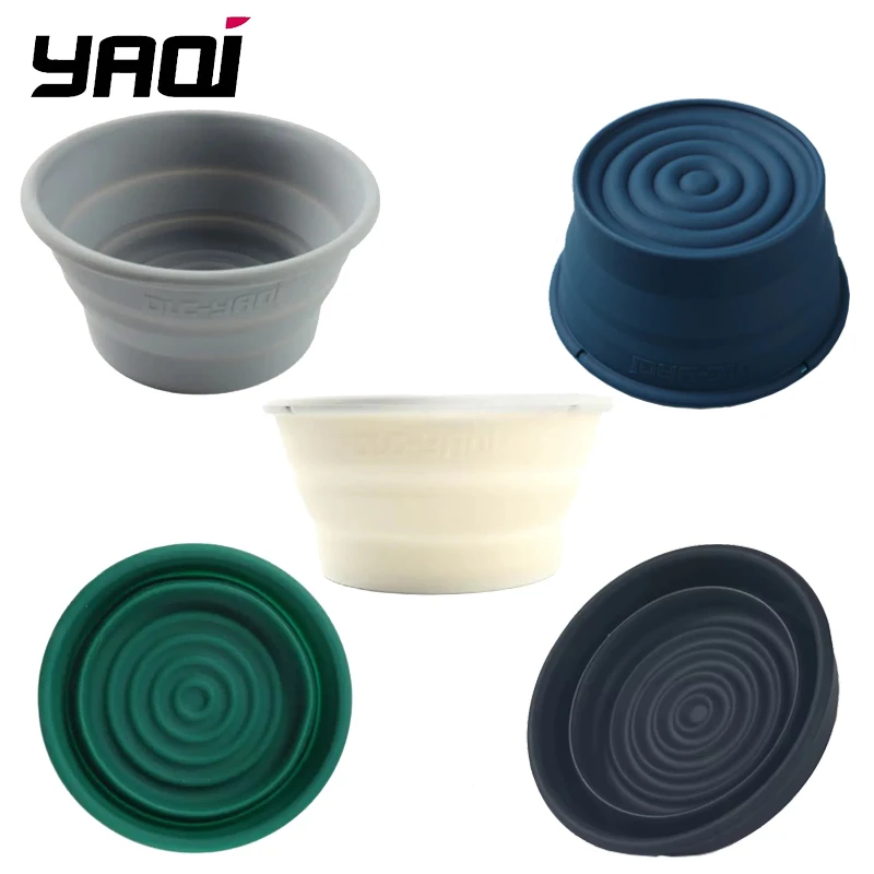 YAQI 5 ألوان قابلة للطي سيليكون السفر الحلاقة السلطانية بلون Fasion بسيط المحمولة رجل الحلاقة السلطانية لتنظيف الوجه