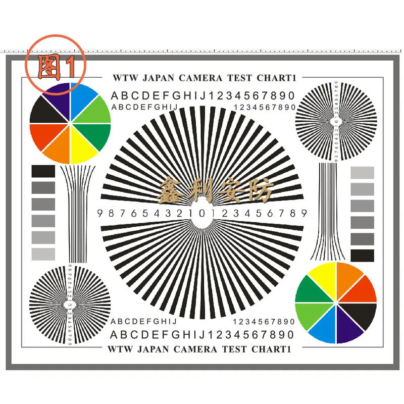 Lens Focus Test Chart, Surveillance System Assembly Focus Chart, Focus Calibration Paper, Camera Test Chart