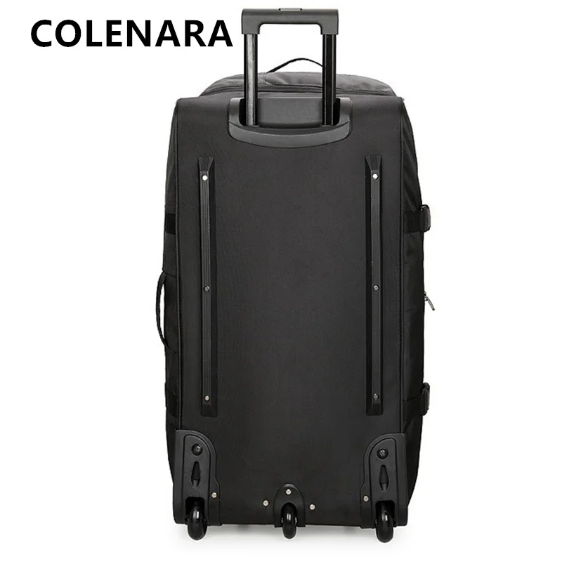 COLENARA Rollkoffer, faltbare Trolley-Tasche, Oxford-Stoff, übergroße Kapazität, Aufbewahrung, Reisetasche, Versand mit Rollgepäck