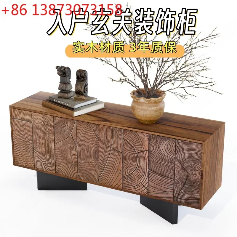 Nordic paint solid wood living room multi-functional paint storage cabinet