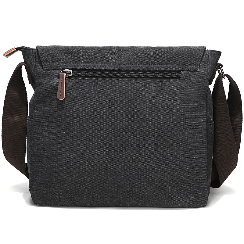 CloVanz-Sac à bandoulière en toile vintage pour homme, sac messager pour ordinateur portable, sac à bombes pour le travail, l'école et les voyages, initié, 15.6 pouces