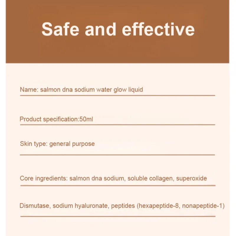 سمك السلمون توهج المياه المضادة للتجاعيد جوهر أمبولة الوجه جوهر المضادة للتجاعيد ترطيب جوهر الكولاجين المغذي