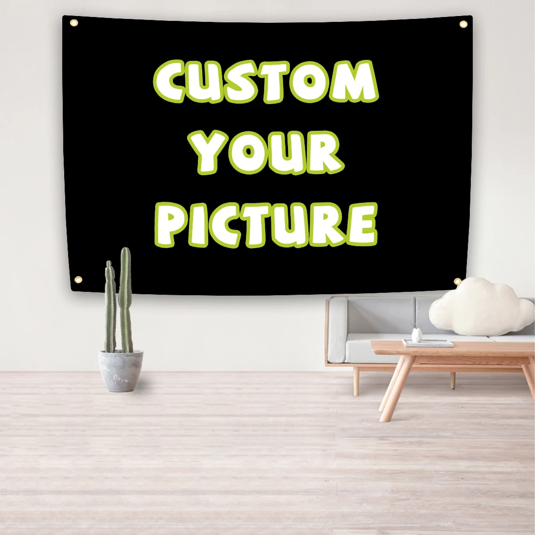 Customized Flag 4 Holes Tapestry Mandala Boho Hippie Wall Hanging Room Decoration Print Your Photo Custom Home Decor Background