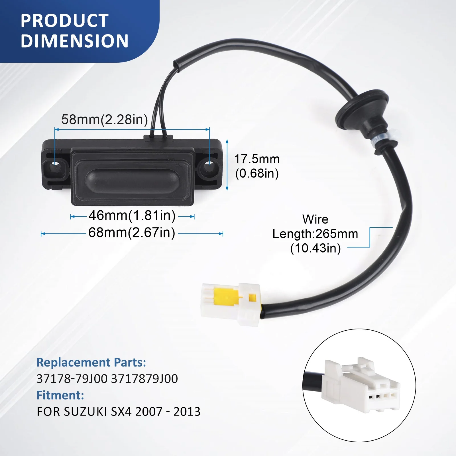 1PC Tailgate Trunk Opening Switch Button For Suzuki SX4 Hatchback