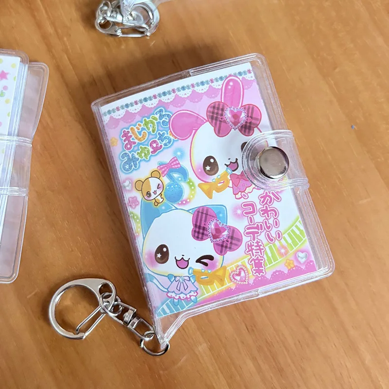 Japanese Cartoon Heisei Retro Bunny Notepad Cute Four Leaf Clover Mini Keychain Notebook Student Portable Pocket Notebook Gift