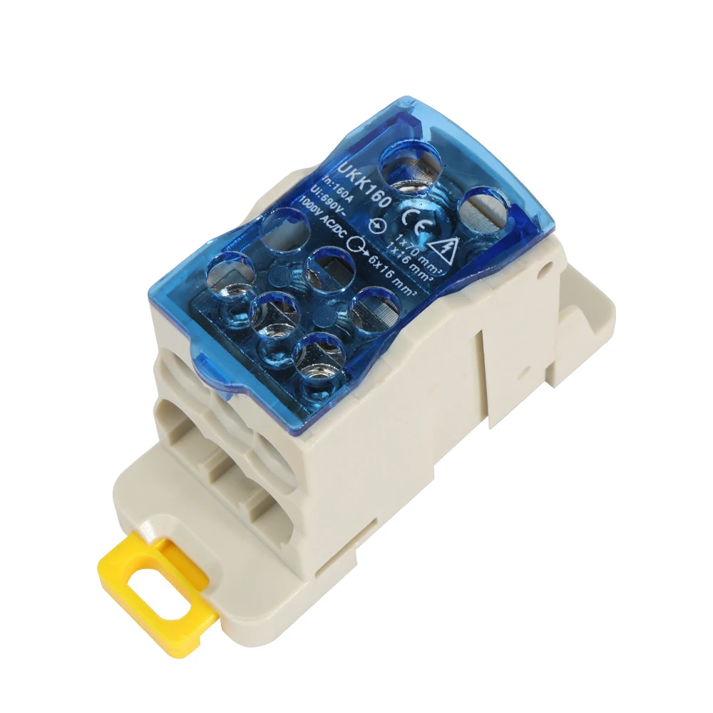 UKK Verdeelkast 80A 125A 160A 1 In Meerdere Uitgangen Elektrische Draadverbindingskast S DIN-rail Klemmenblok Stroom PlI