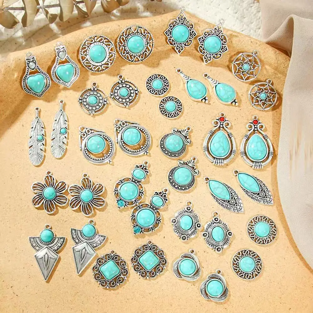 Alloy Bohemian Turquoise DIY Earrings Handmade Material Package Original Ethnic Style Accessories Material Set