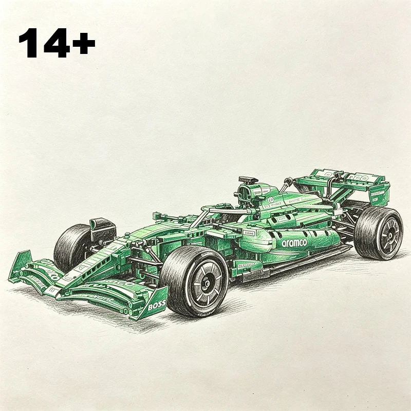 2026-new-technical-1547pcs-1-8-martin-aramco-amr25-building-blocks-moc-sports-car-diy-assembly-model-set-toy-gifts-for-teenagers