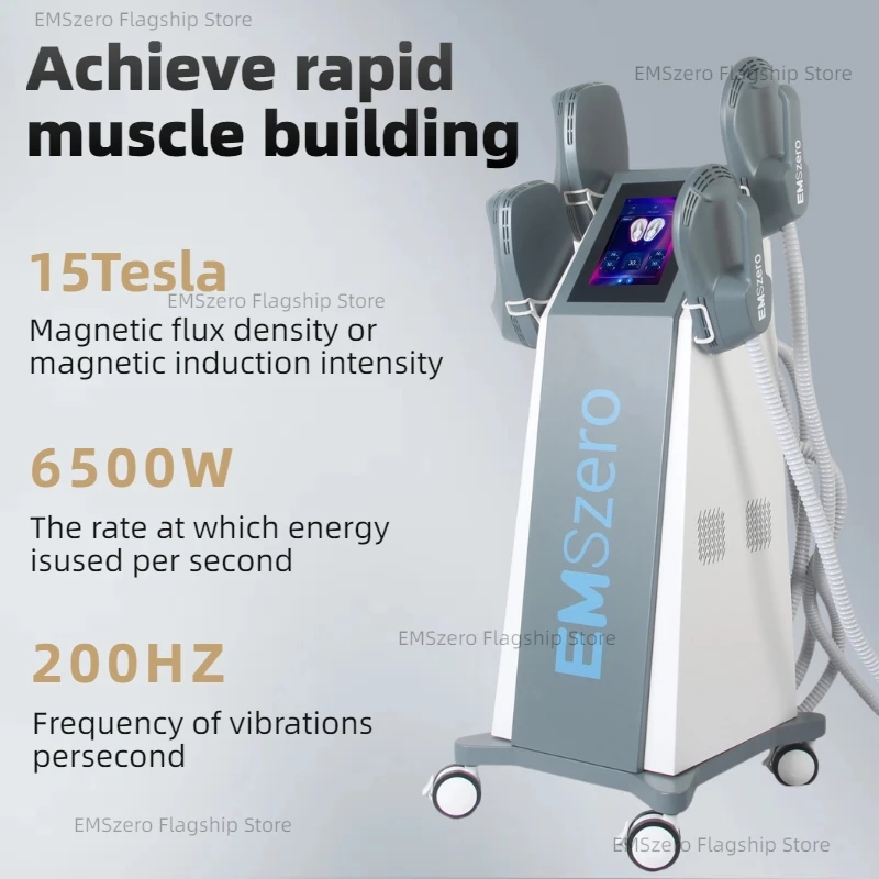 New Power 6500W 200HZ Fat Removal Body Contouring Muscle Stimulation Ems Body Sculpting Weight loss Nova Machine EMSZERO