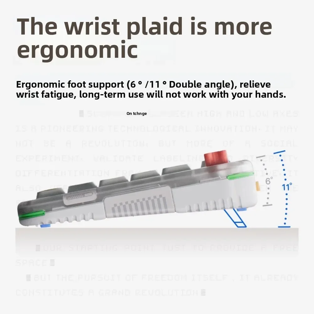 Nuphy Kick75 기계식 키보드 무선 트라이 모드 80 키 1000Hz 전환 가능한 사무실 맞춤형 RGB 무음 축 인체 공학적 디자인