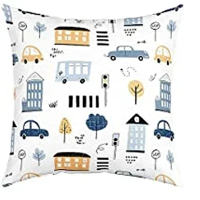 Vehicle white decorative pillowcase, short plush square cushion cover, sofa bedroom living room pillowcase decoration