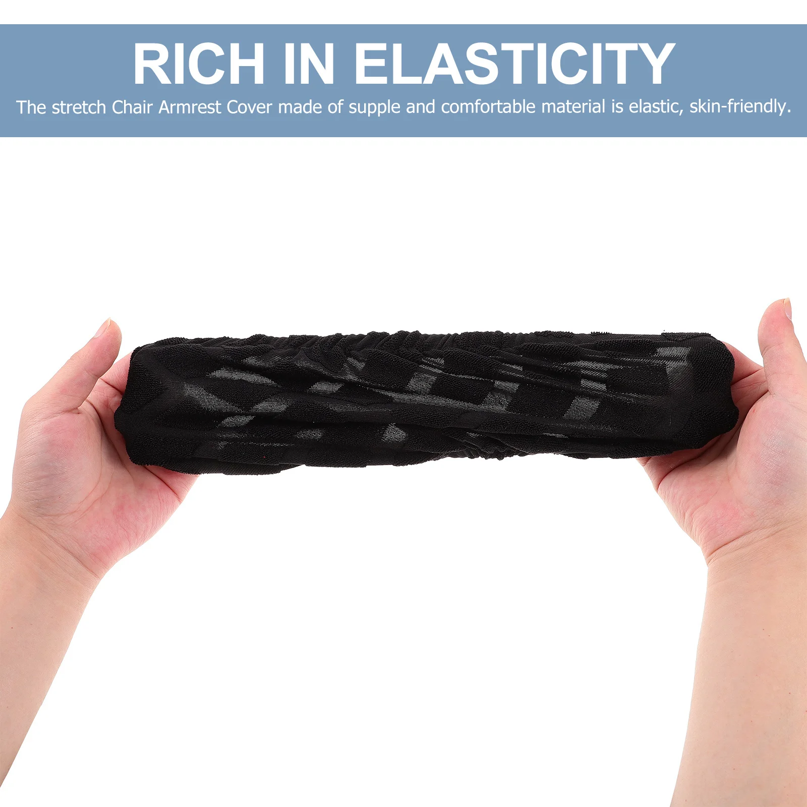 

2Pcs Chair Armrest Sleeve Stretchable Cover for Desk Armchair Swivel Gaming Chair Sweat-Resistant Reusable Soft