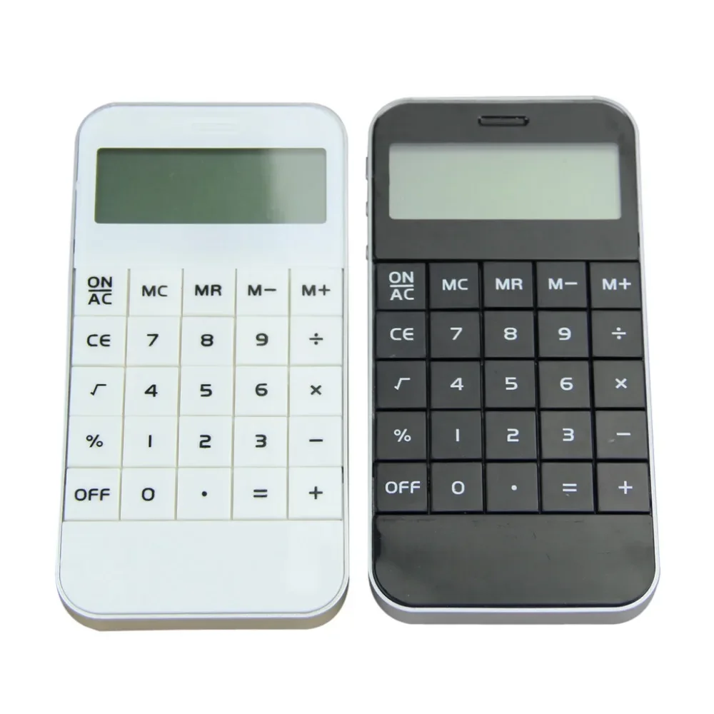

High Quality Pocket Electronic 10 Digits Display Calculate Calculator Simplicity Fashion Mini Arithmetic Calculator Black White