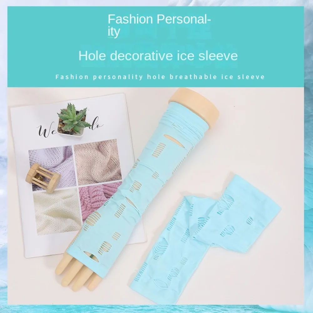 غطاء حماية لليد من الحرير الجليدي للحماية من الشمس، غطاء حماية لليد للأشعة فوق البنفسجية، أكمام للذراع، قفازات شبكية للنساء والفتيات #4