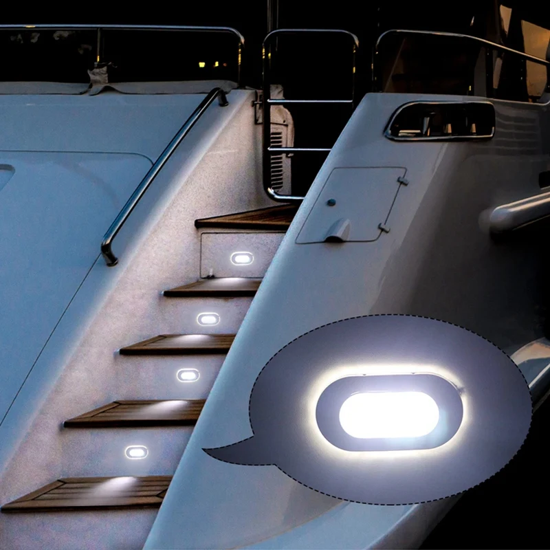 

B0a-t4PCS LED Courtesy Light Step Lights Accent Utility Lighting Mounted for Boat Yacht RV Caravan