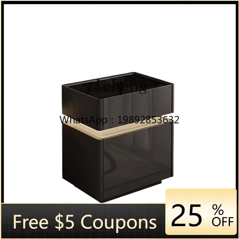 

Bedside Table Modern Smart Bedside Cabinet Bedroom Small Creative Storage Cabinet with Lock