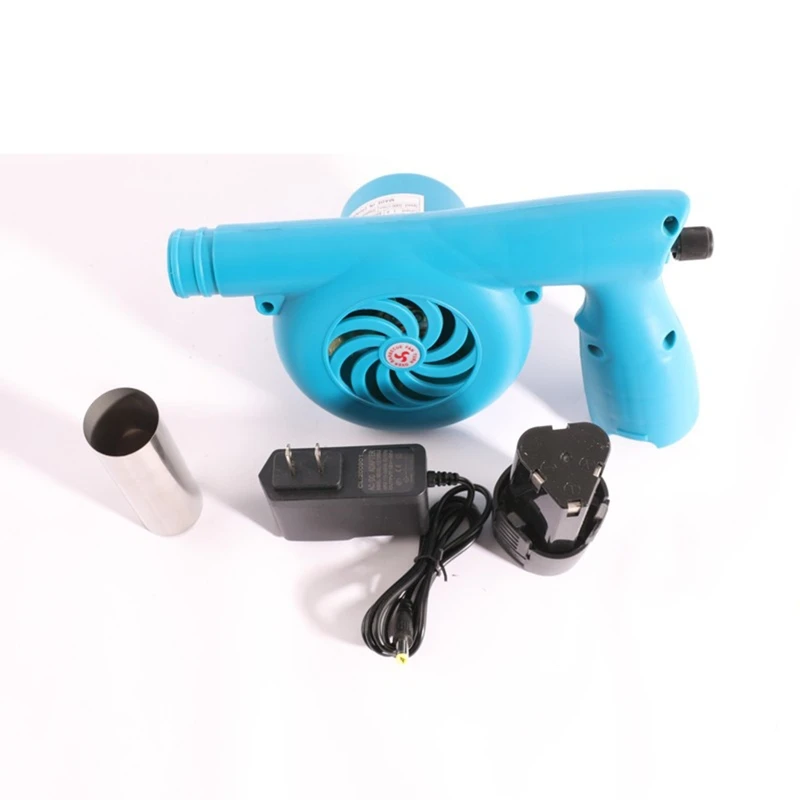 BBQ Fan Portable Air Blower 100-240V Adjustable Speed 5000R/min for Barbecue Camping Rechargeable