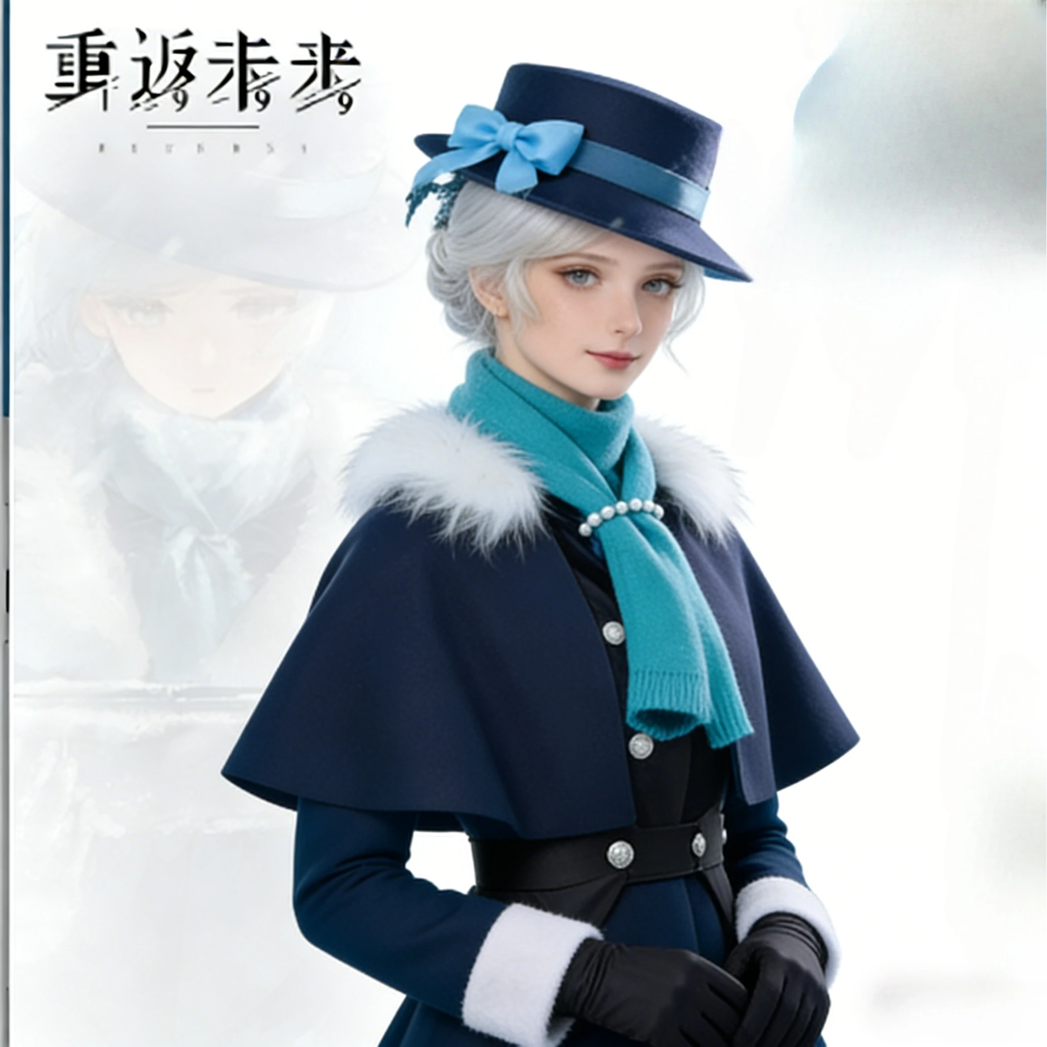 ชุดคอสเพลย์ Vertin Game Reverse:1999 Vertin Winter Plush Bucket ชุดคลุมขนสัตว์ฤดูหนาวสำหรับผู้หญิง พร้อมวิกผม