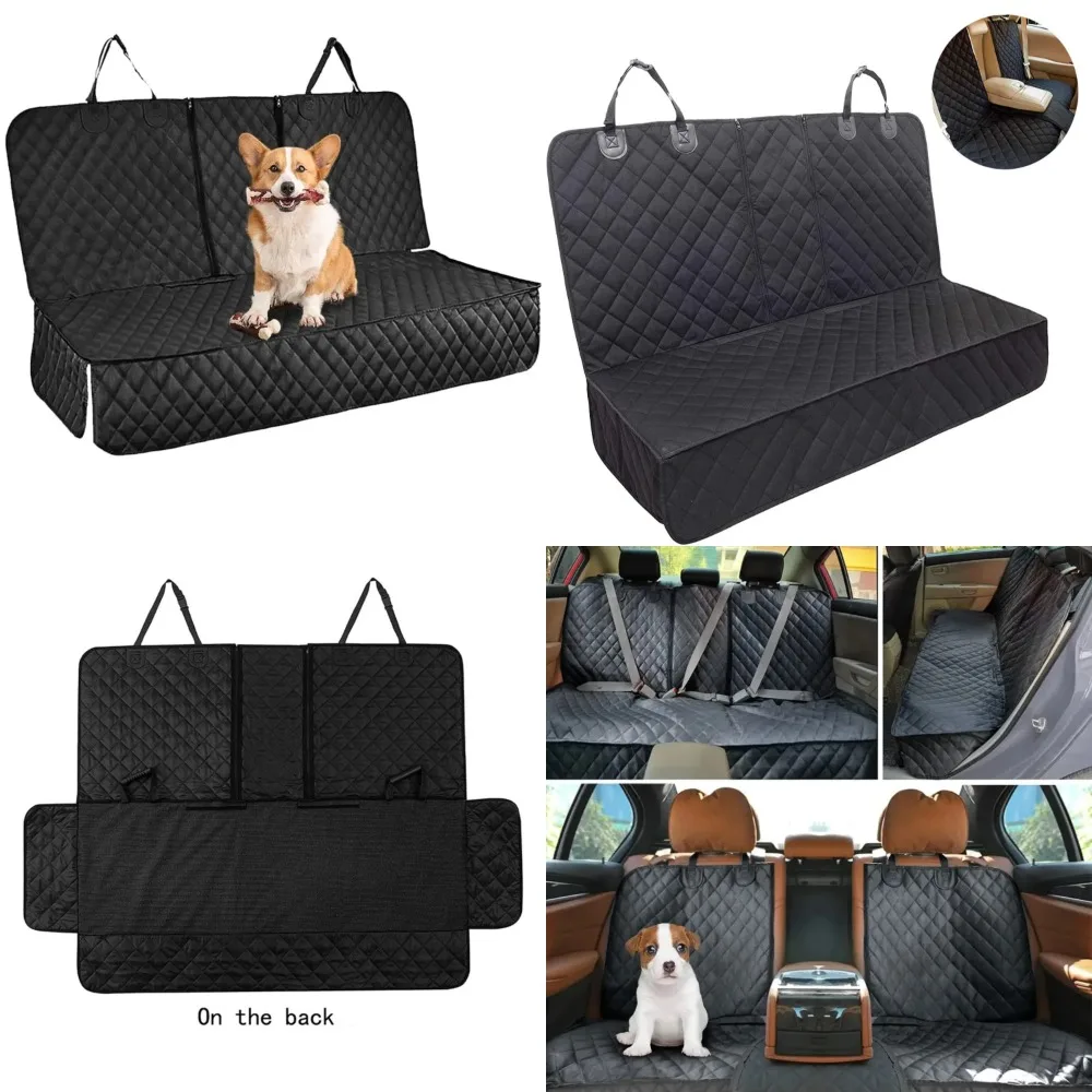 

Waterproof Dog Car Seat Cover - Ultimate Protection Pet Travel Mat with Mesh Carrier Hammock - 100% Waterproof Cat Dog Car Cushi