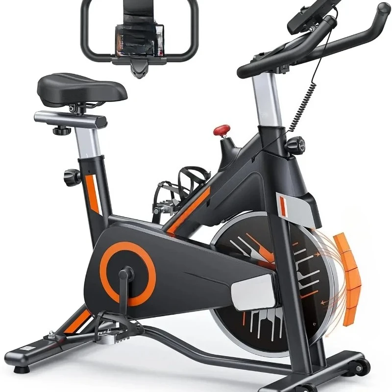 Stationary Exercise Bikes,Magnetic Resistance,Quiet Belt Drive Indoor Stable Cycling Bike 330LBs for H